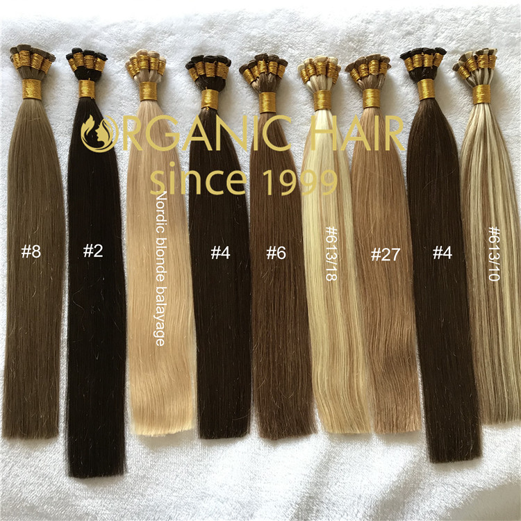 Full cuticle remy human hair extensions--hand tied weft   C100